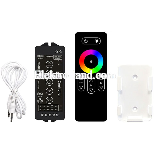 RGB LED Контроллер RF Music 18А DC12-24V Радио - Сенсорный 8 кнопок 